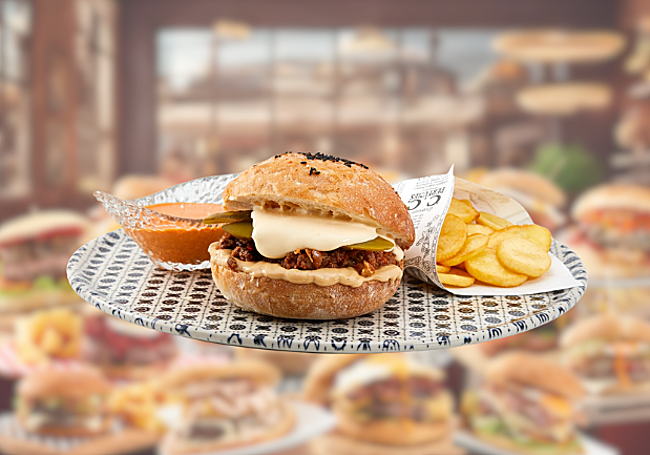 La hamburguesa 'Ruta 66' del restaurante burgalés 'Maricastaña'