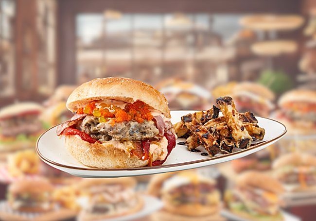 El plato 'Hamburgalesa' del restaurante burgalés 'Paquita Mariví'