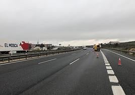 Lugar donde se ha producido el accidente en la A-1.