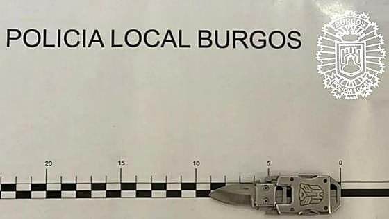 Intervenida un arma blanca que portaba un joven de 16 años en Burgos