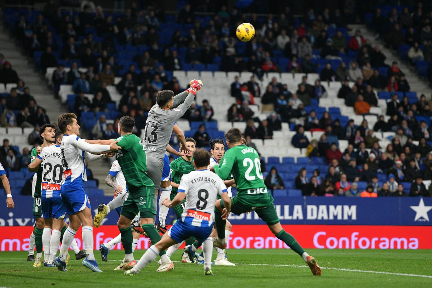 El empate entre el RCD Espanyol y el Burgos CF, en imágenes