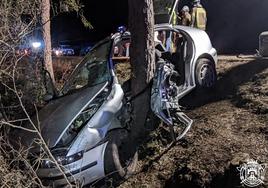 La jornada de Navidad ha dejado un herido en un aparatoso accidente de tráfico en Burgos