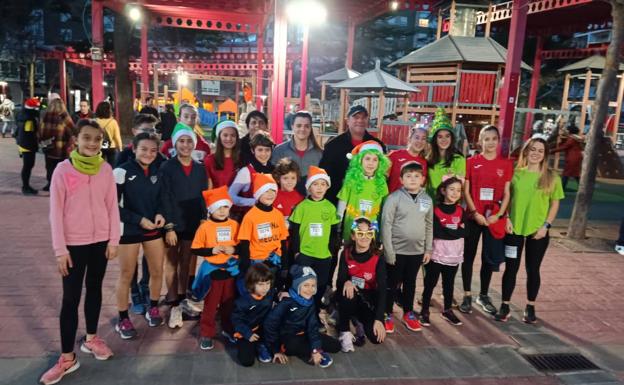 Atletas del club CD AMA que han participado en la San Silvestre de Miranda