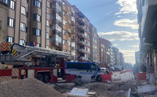 Una mujer subida a un tejado da el susto de Año Nuevo en Aranda de Duero