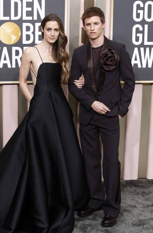 El matrimonio formado por Hannah Bagshawe y Eddie Redmayne, de Valentino.