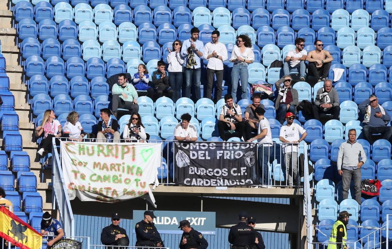 Imágenes del empate entre el Málaga CF y el Burgos CF disputado en La Rosaleda