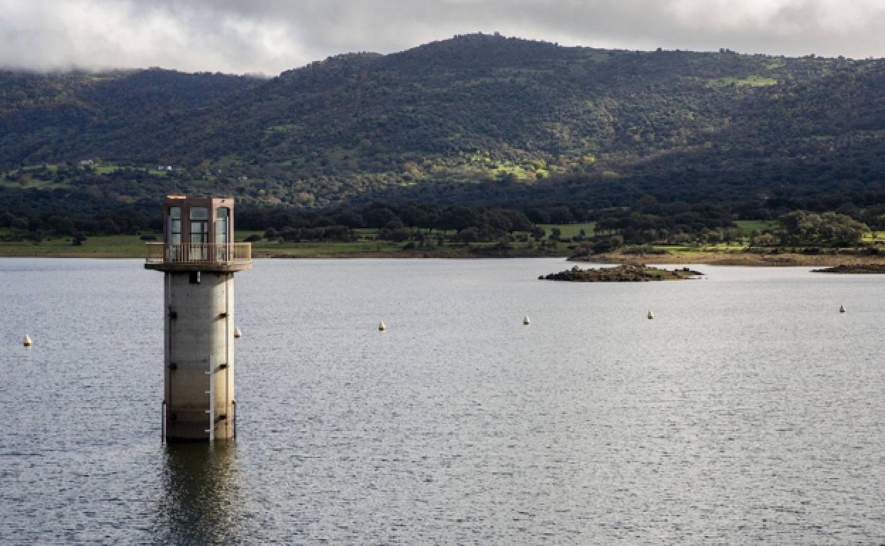 Un pantano en Extremadura, donde los embalses rozan el 56% de su capacidad. 