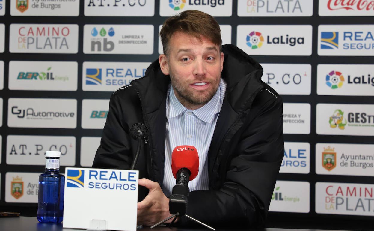 Miguel Pérez Cuesta, Michu, durante la rueda de prensa.