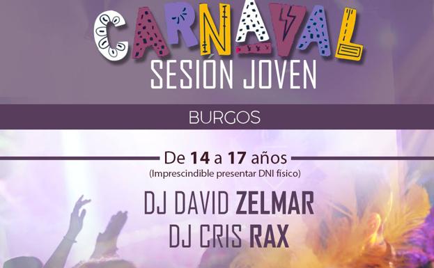 Cartel de la edición joven del Carnaval el próximo lunes 20 de feberero