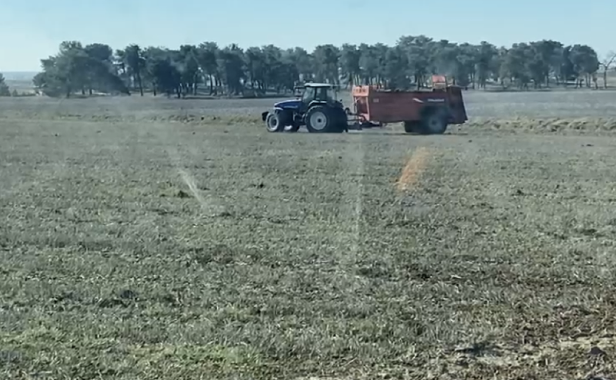 Tirando basura en la provincia de Ávila. 