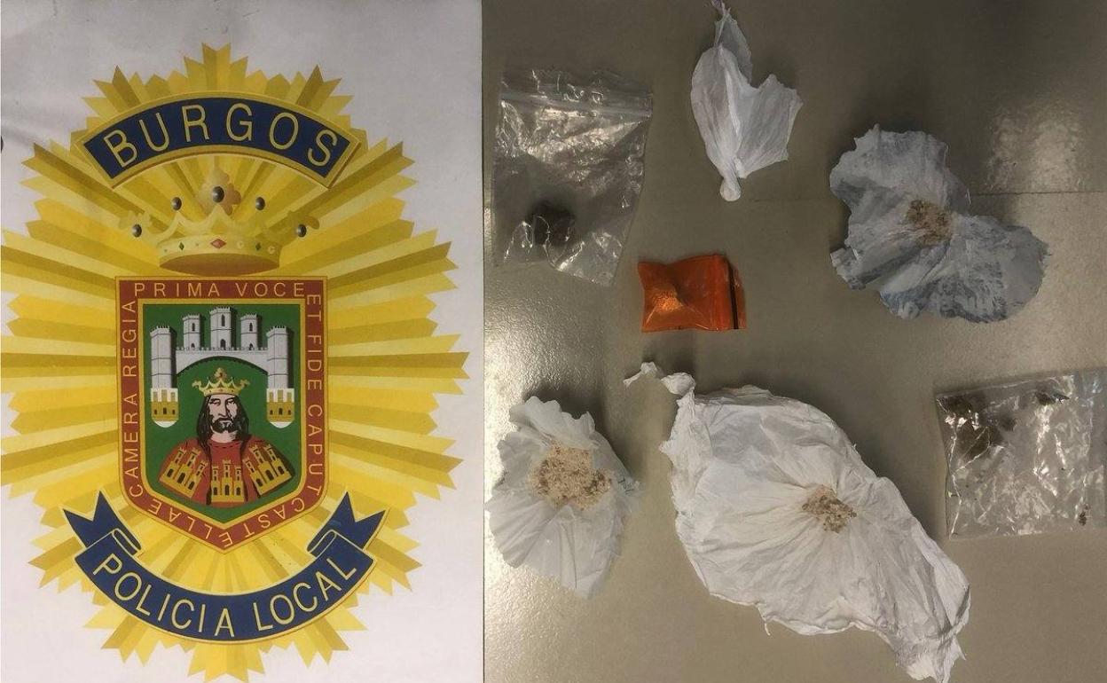 Droga incautada durante la inspección realizada el domingo en la zona de ocio que comprendida entre las calles Vitoria, Briviesca y Santo Domingo de Silos