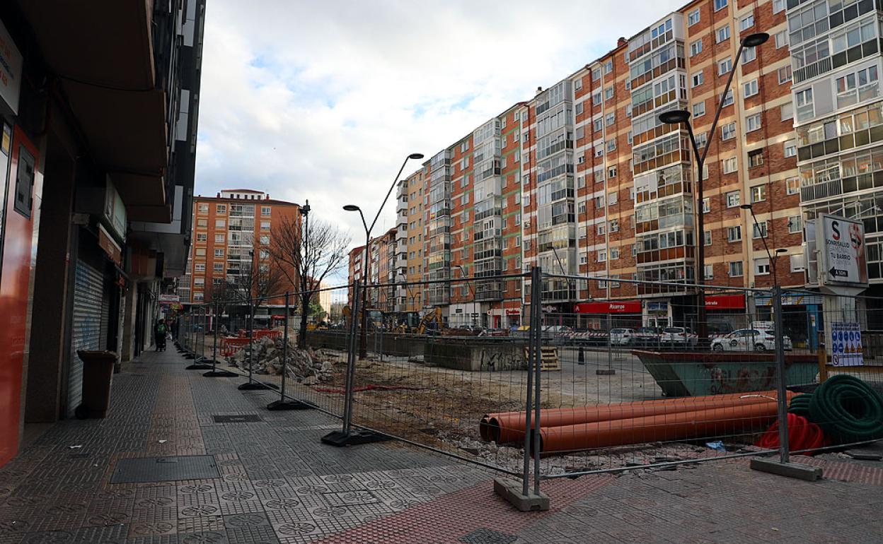 Actualmente en Gamonal se están ejecutando tres obras de peatonalización. 