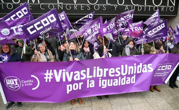 Los sindicatos salen a la calle en Burgos para pedir políticas de igualdad «reales»