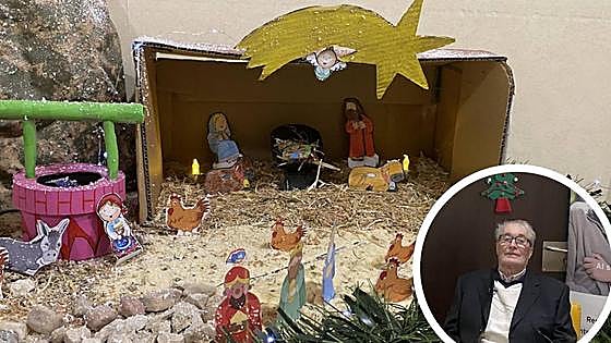 Un Belén artesanal hecho a mimo en una residencia de Burgos