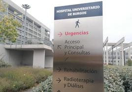 Acceso al Hospital Universitario de Burgos.