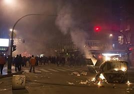 La calle Vitoria fue el epicentro de los disturbios durante varias noches.