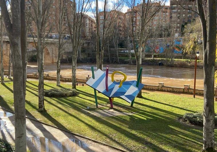 Los ríos en Aranda de Duero han aumentado considerablemente su caudal.