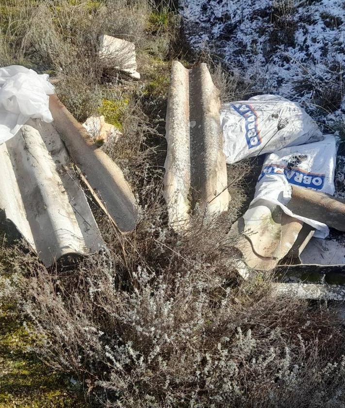 Imagen secundaria 2 - Residuos abandonados en un camino de La Gallega.