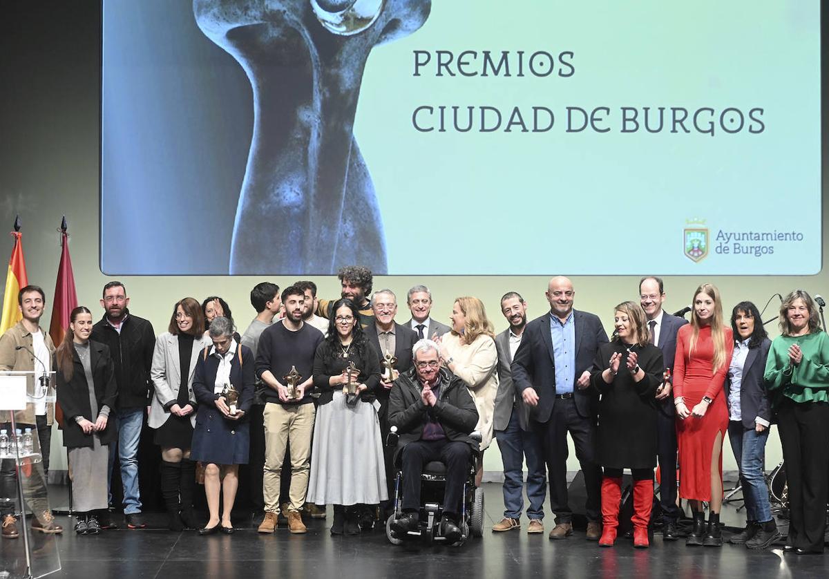 Los galardonados en los premios Ciudad de Burgos.