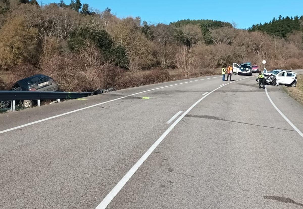 Accidente que se ha saldado con un hombre fallecido en Villasana de Mena.