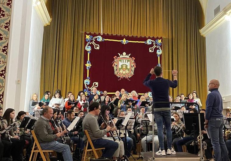 Un ensayo de la Banda Ciudad de Burgos.