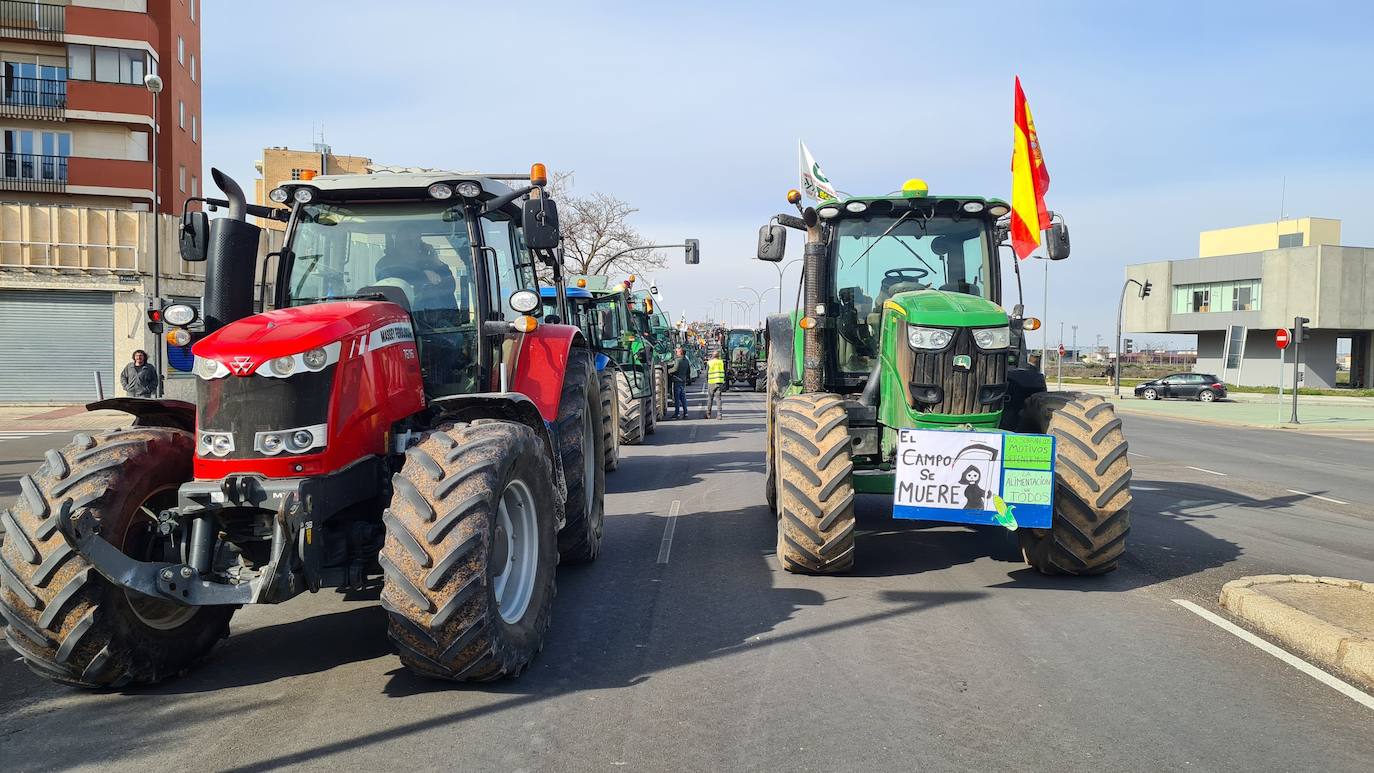 La tractorada en Aranda de Duero, en imágenes