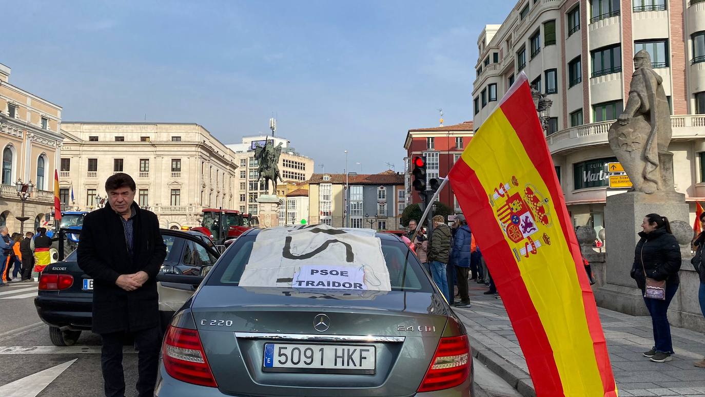 La tractorada en Burgos capital, en imágenes