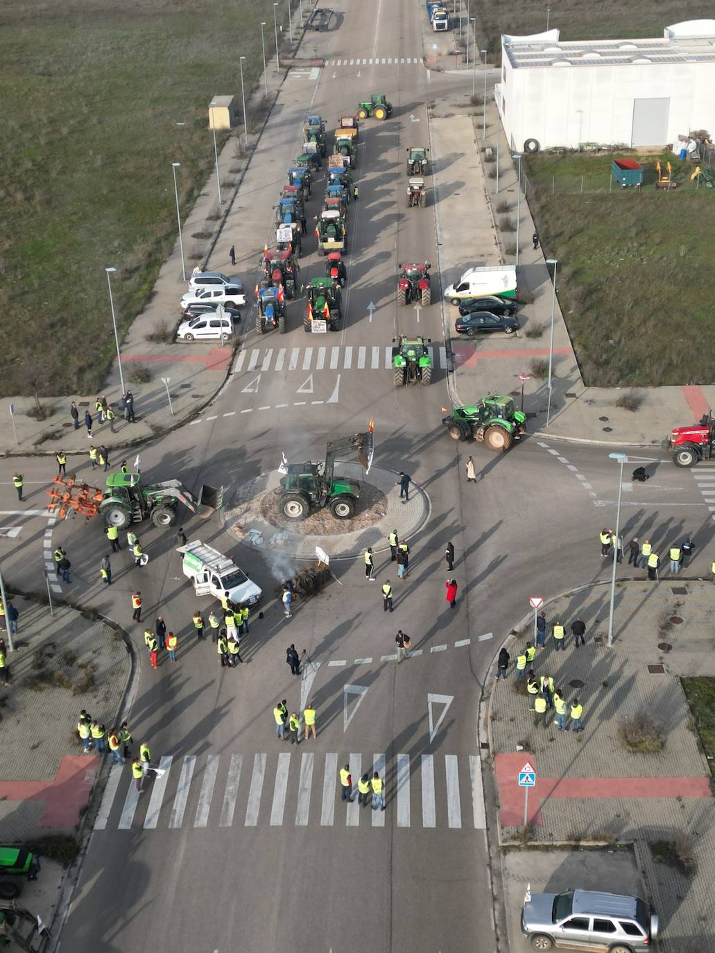 La tractorada en Aranda de Duero, en imágenes