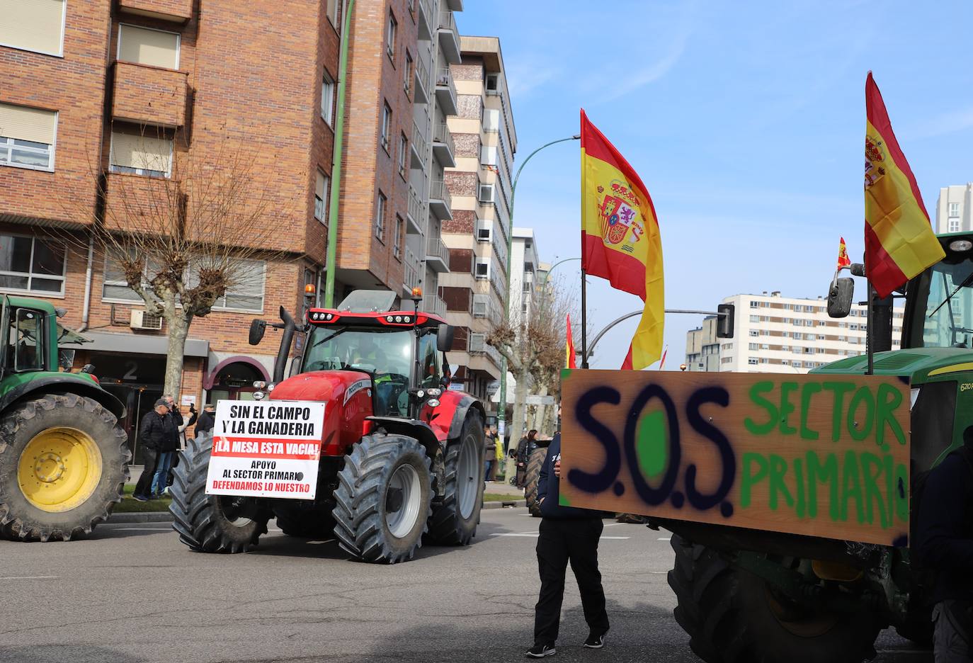 La tractorada en Burgos capital, en imágenes