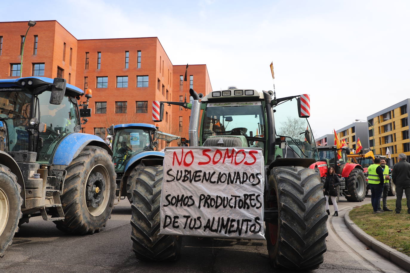 La tractorada en Burgos capital, en imágenes