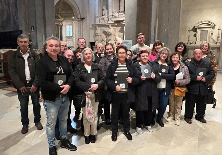 El coro en una de las iglesias donde ha ensayado en Roma.