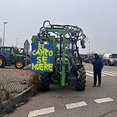 Un detenido en las protestas agrarias de Aranda