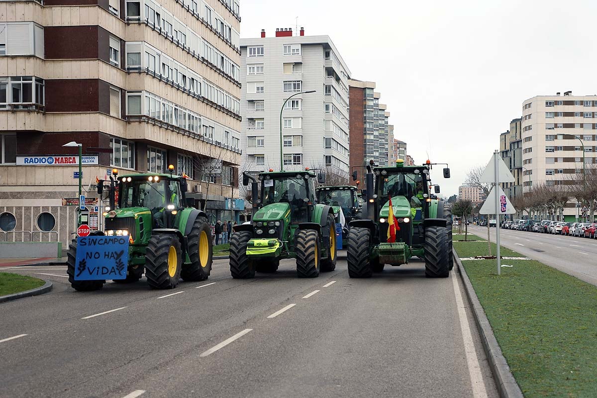 Nueva protesta agraria por las calles de Burgos