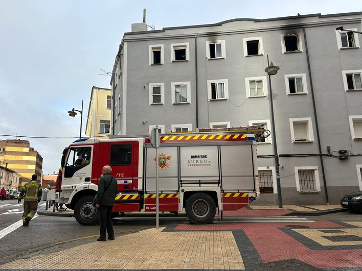 Edificio afectado por el incendio.