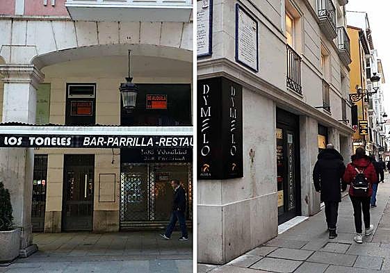 Los Toneles y Dymelo, ambos en la calle de la Paloma de Burgos.