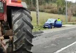 Imagen del siniestro en Villasana de Mena.