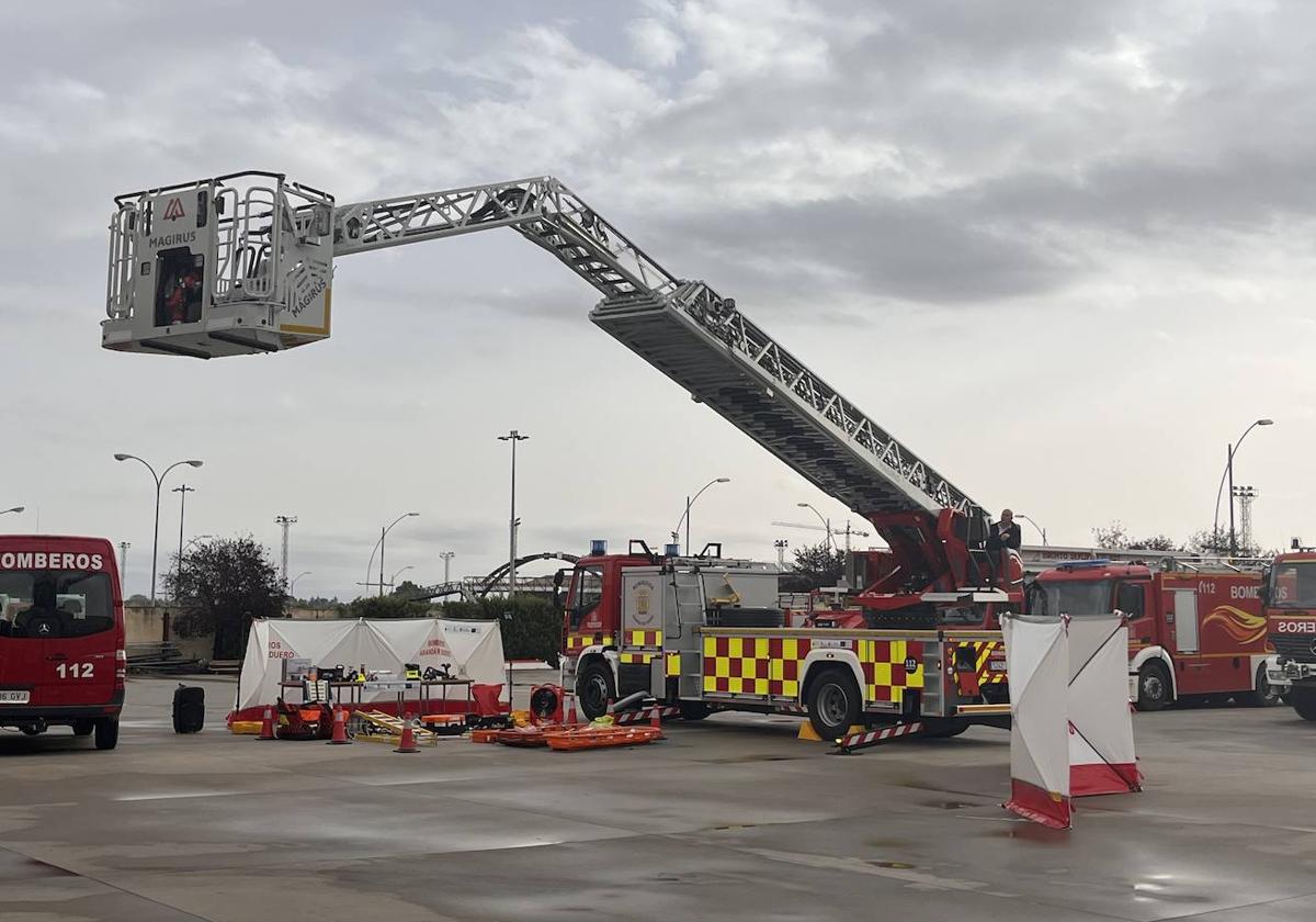 Vehículos del Parque de Bomberos de Aranda.