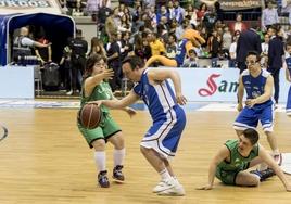 Imagen de archivo de un encuentro entre los equipos de basket de Down Burgos , C D Estela A y B.