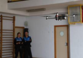 Uno de los drones de la Policía Local de Burgos.
