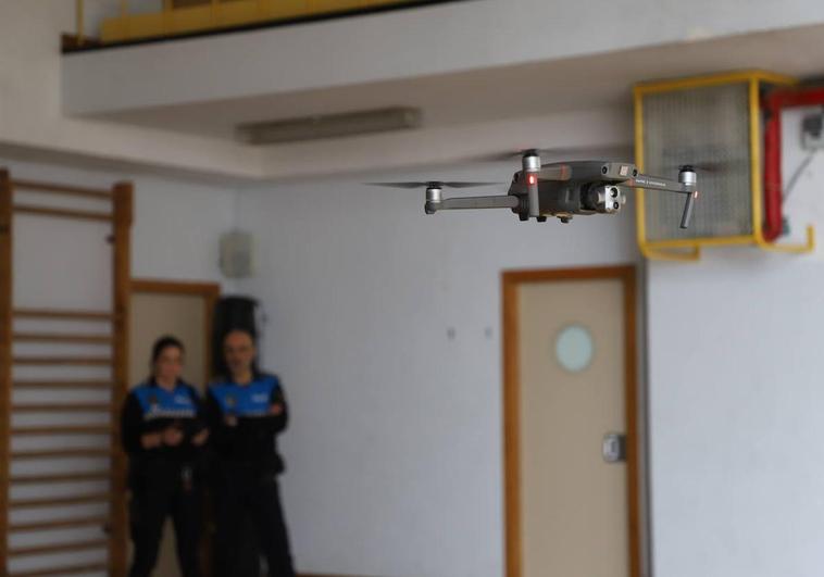 Uno de los drones de la Policía Local de Burgos.