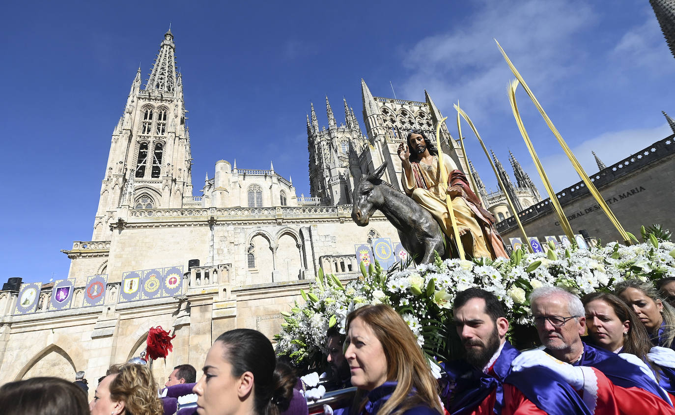 La salida de la procesión de la Borriquilla de Burgos, en imágenes