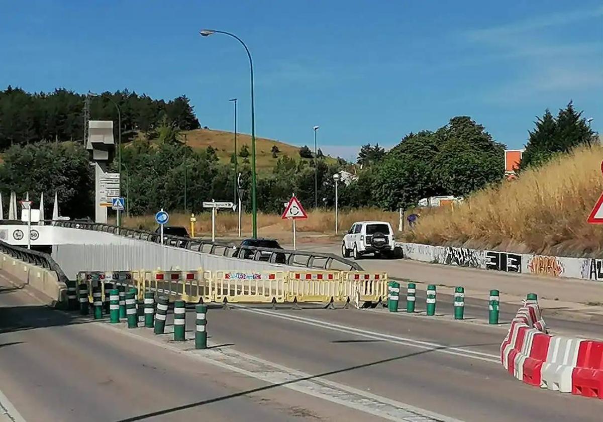 Imagen de archivo de obras en el túnel de la avenida Islas Baleares de Burgos