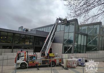 Actuación de los Bomberos de Burgos este jueves.