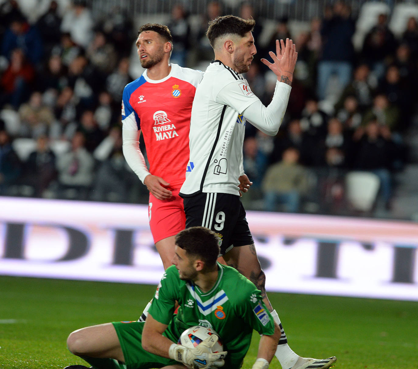 El partido Burgos CF - RCD Espanyol, en imágenes