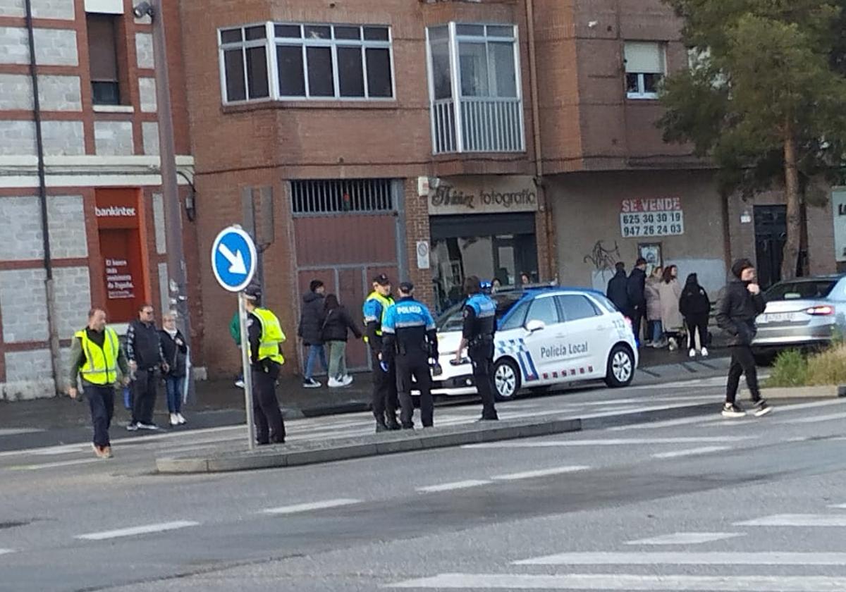 Accidente en la calle Madrid de Burgos