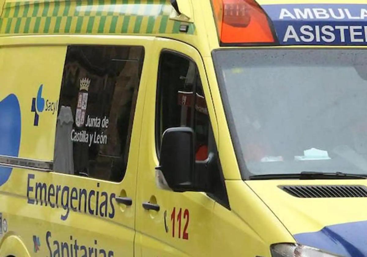 El hombre herido ha sido trasladado en ambulancia al hospital de Aranda.