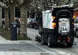 Barredora del servicio de limpieza de Burgos.