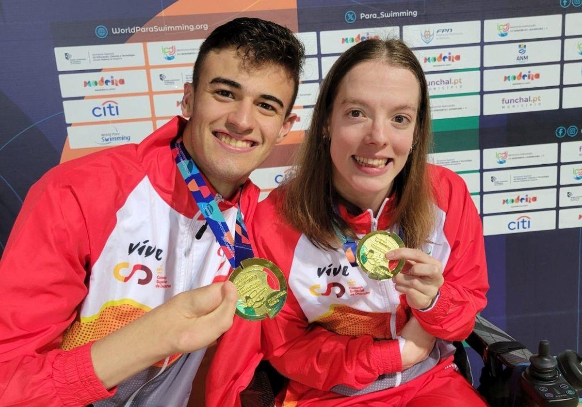 Los campeones castellano y leoneses, Marta Fernández y Luis Huerta.