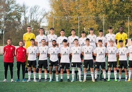 El Juvenil A celebra un gol.