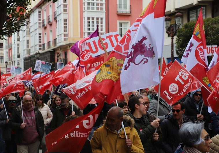 Los manifestantes durante la marcha.